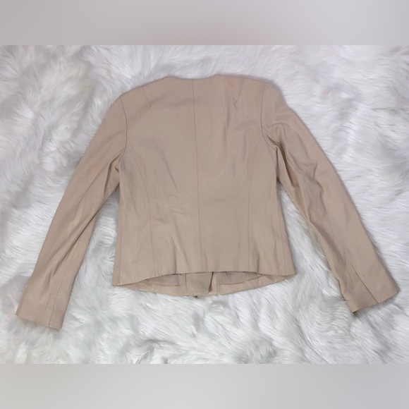 NWT $995 Vince Cross-front Lamb Leather Jacket In Rosewater - Picture 6 of 6